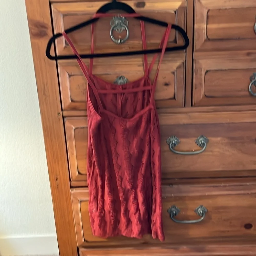 Free People Rust Tank Tunic Top Size XS NWOT